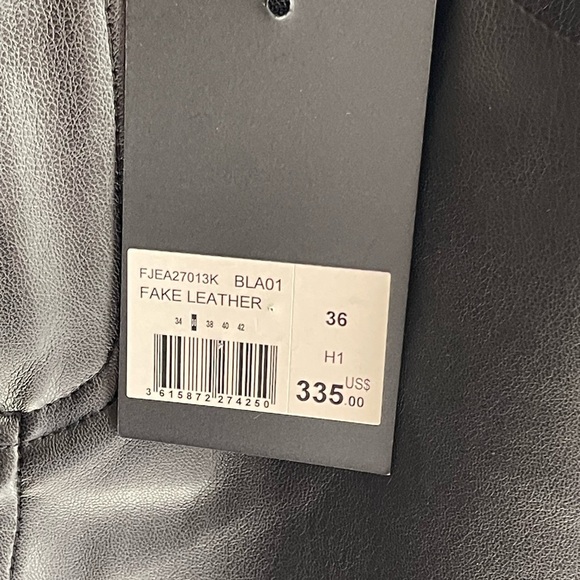 NWT The Kooples Coated Faux Leather Straight Leg - Picture 5 of 11